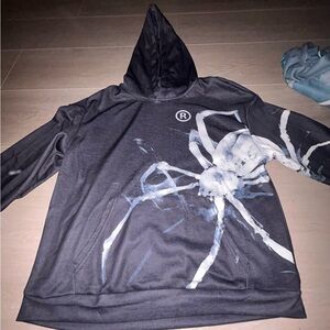 Men's Black Spider Graphic Hoodie